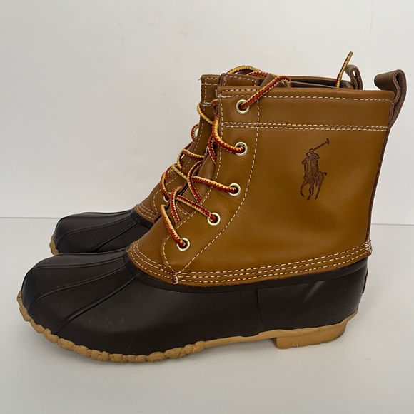 Polo Ralph Lauren Shoes - Polo Ralph Lauren Duck Muck Rubber boots Size Women’s 8 Men’s 6 Lace Up Like New